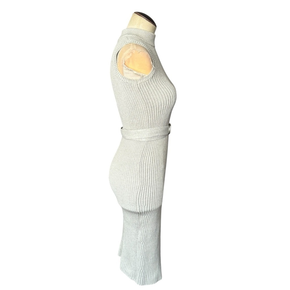 All Saints East Knit Midi Dress in Stone Tan Small - Picture 6 of 10